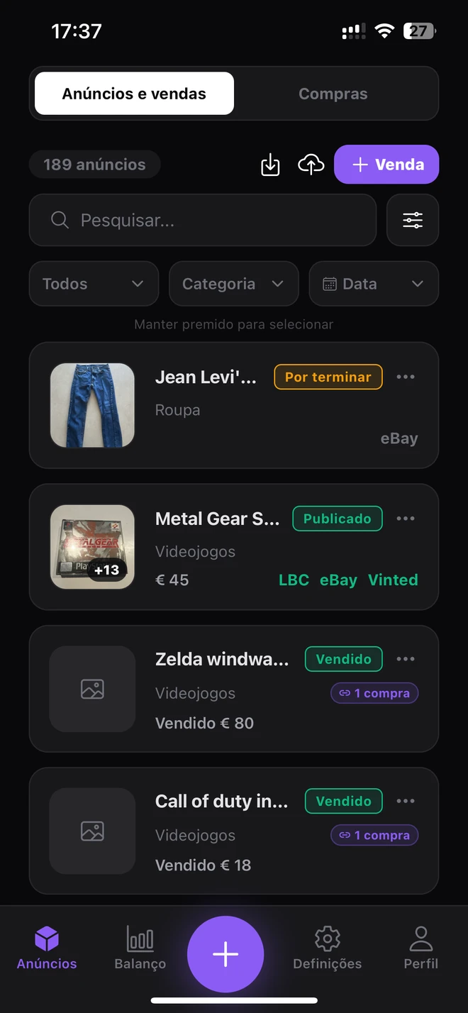 Inventaire Postfast : 189 annonces et ventes.